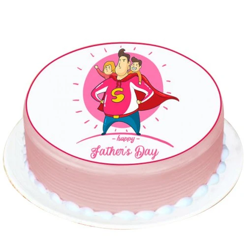 Faridabad Special: Online Special Father's Day Pineapple Photo Cake Online  Delivery in Faridabad