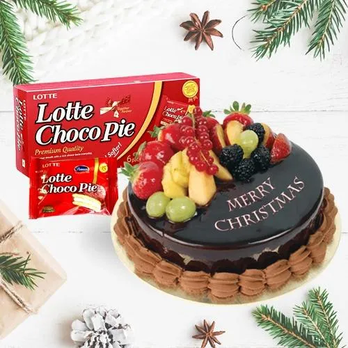 Bánh Lotte Choco Pie Green Tea 12 Pack 336g | MEKONG GOURMET MARKET