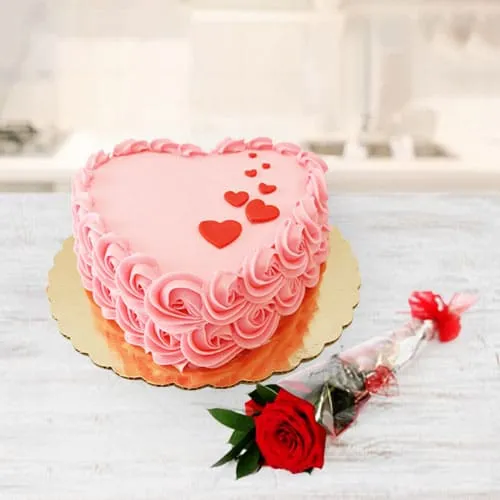 Pink Rose Theme Birthday Cake - Online Cakes Company - Cake Feasta