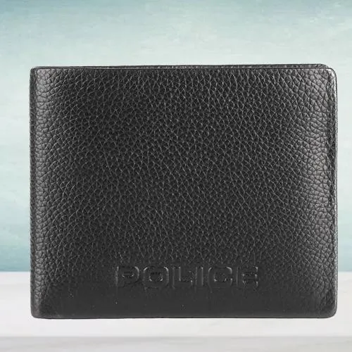 wonderful police brand mens leather wallet in black Delivery in Mumbai -  MumbaiOnlineFlorists