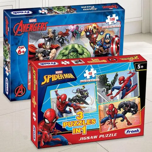Send remarkable frank marvel spider man n marvel avengers puzzle set to  Mumbai, Free Delivery - MumbaiOnlineFlorists